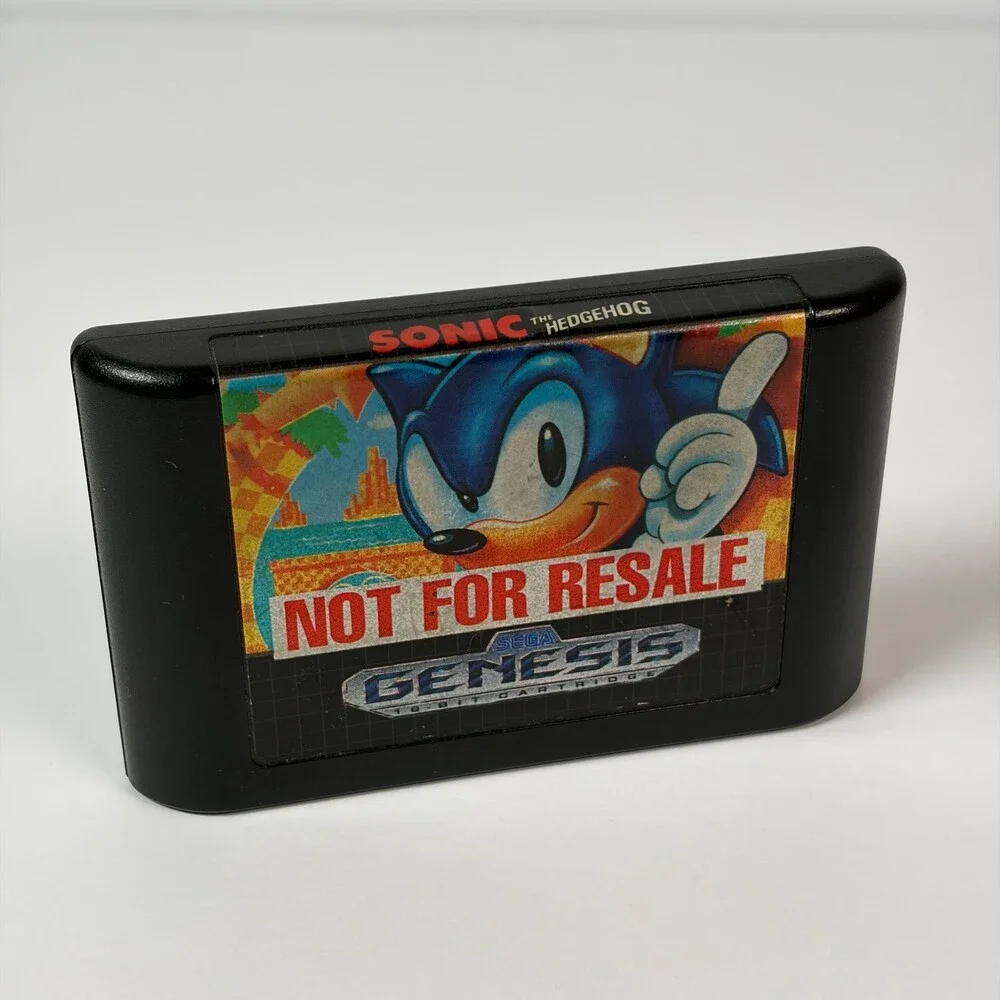 Sonic The Hedgehog Sega Genesis Video Game Authentic Cartridge